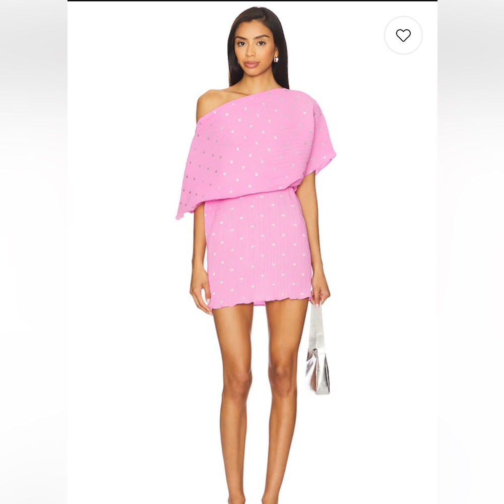 Revolve Never Fully Dressed Mini Tilly Dress in Petal Pink